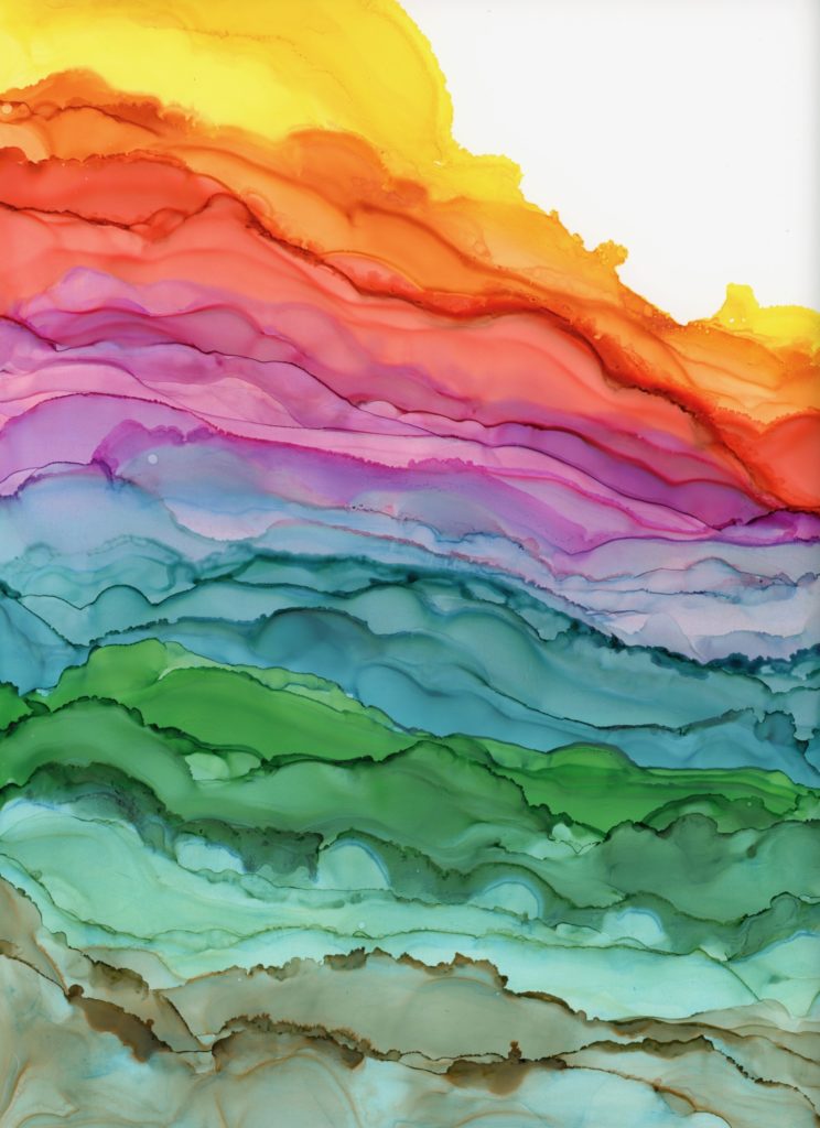 Alcohol Ink Painting - Spectrum